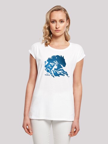F4NT4STIC Shirt 'Disney Frozen 2 Nokk Silhouette' in White: front