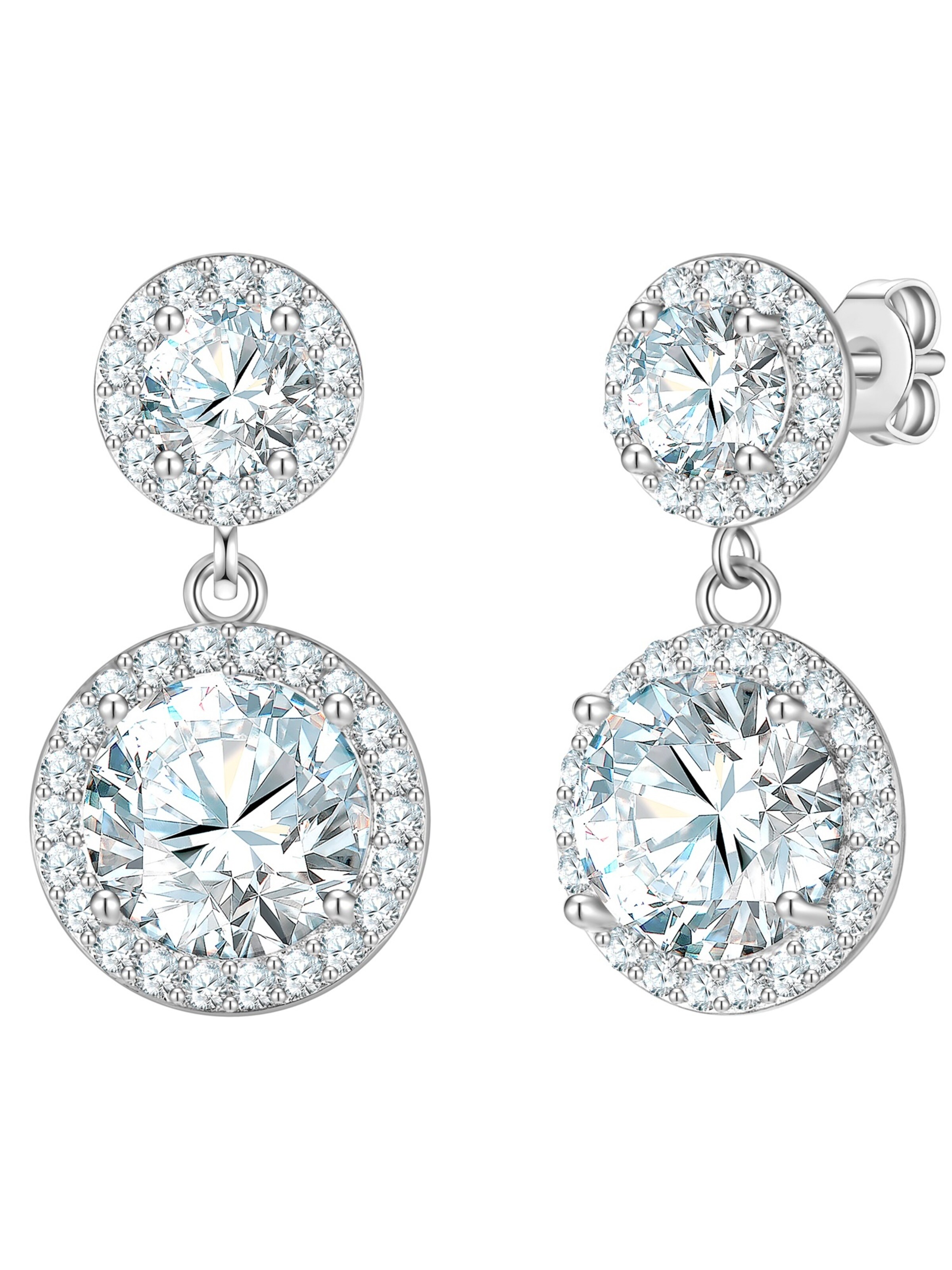 Boucles d'oreilles Yokoamii en argent : devant