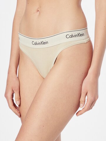 Calvin Klein Underwear Tangá - Béžová: predná strana