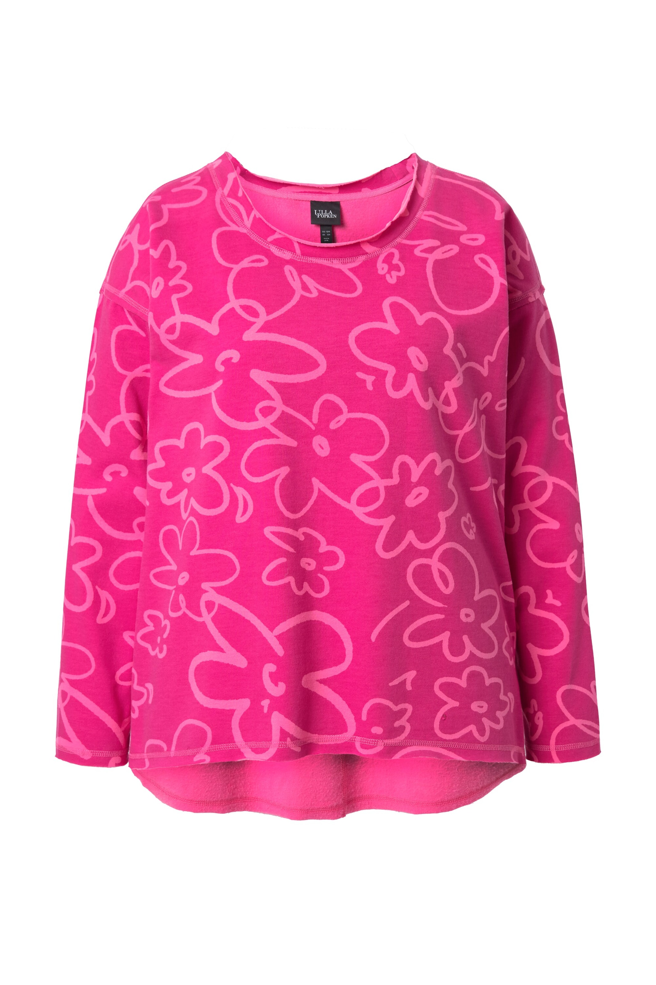 Ulla Popken Sweatshirt in Roze: voorkant