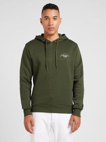 JACK & JONES Μπλούζα φούτερ 'JJFERRIS' σε πράσινο: μπροστά
