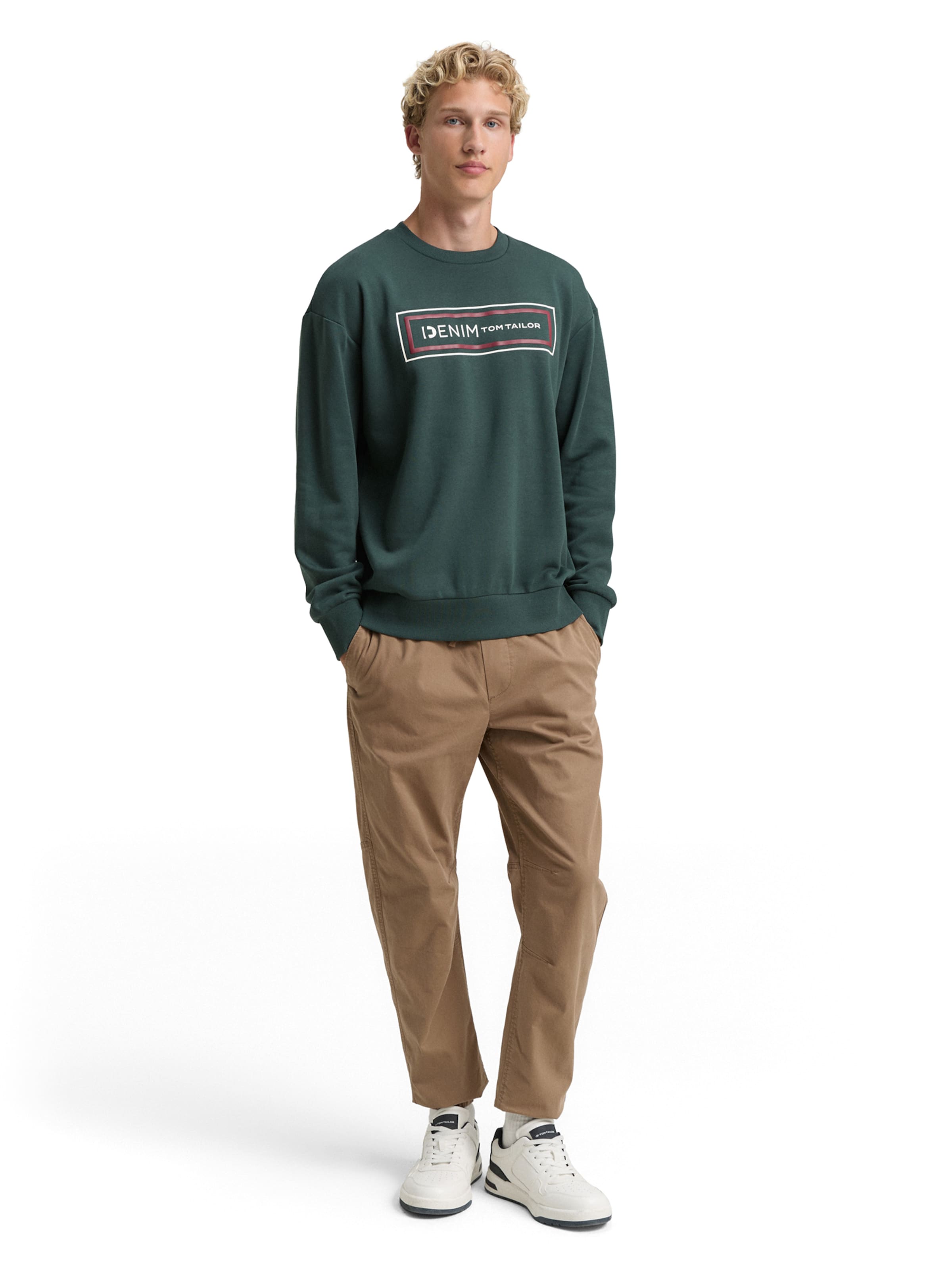 TOM TAILOR DENIM Tapered Παντελόνι σε καφέ