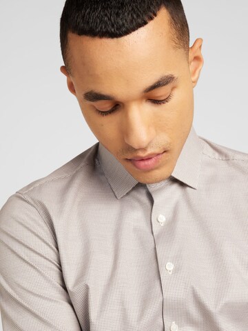OLYMP Slim fit Button Up Shirt in Beige