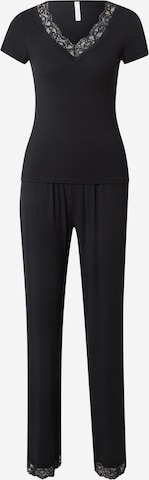 juoda Hunkemöller Pižama 'Nana': priekis