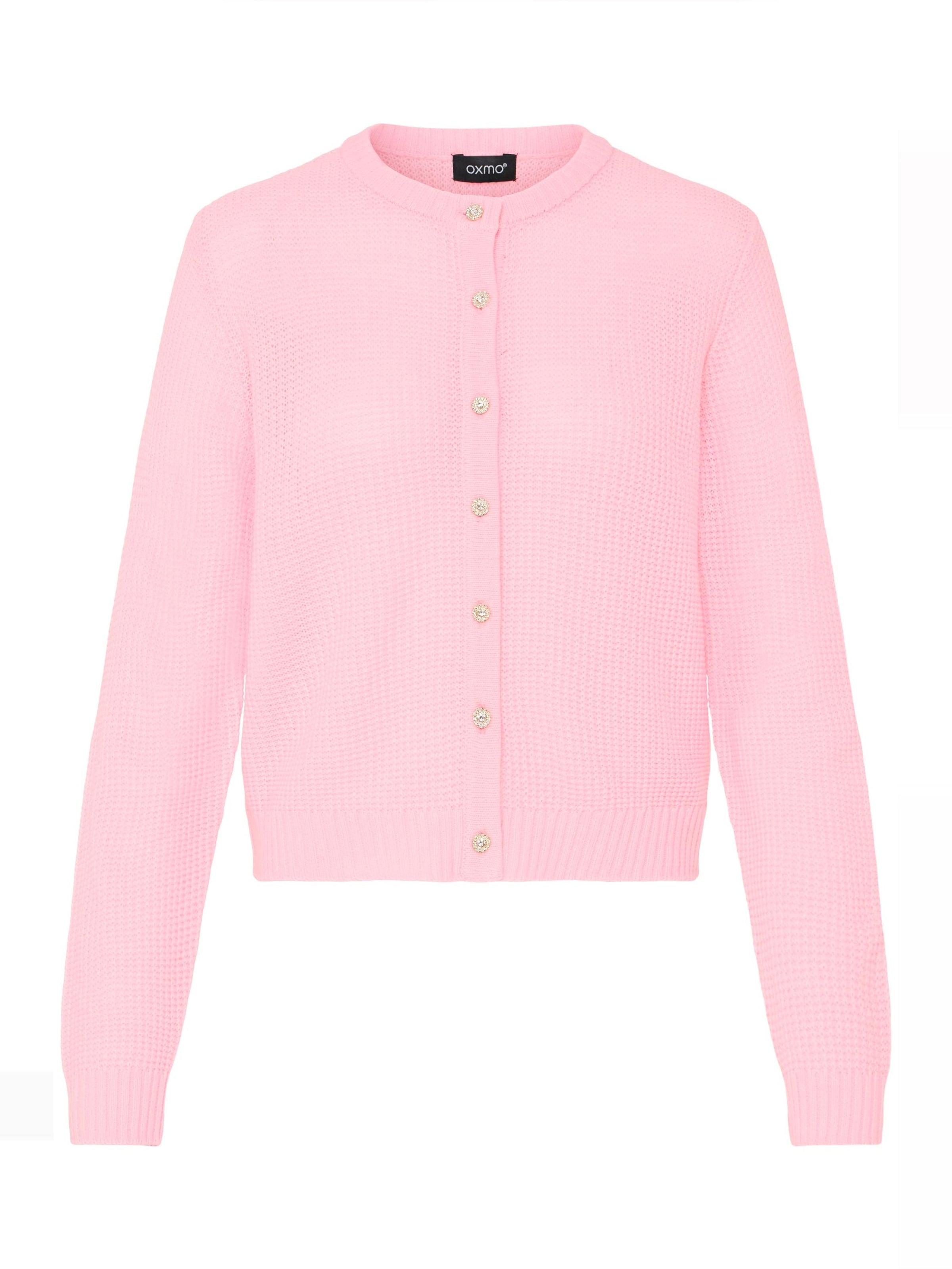 Oxmo Gebreid vest ' OXBMMOMA CARDIGAN ' in de kleur Pink, Productweergave