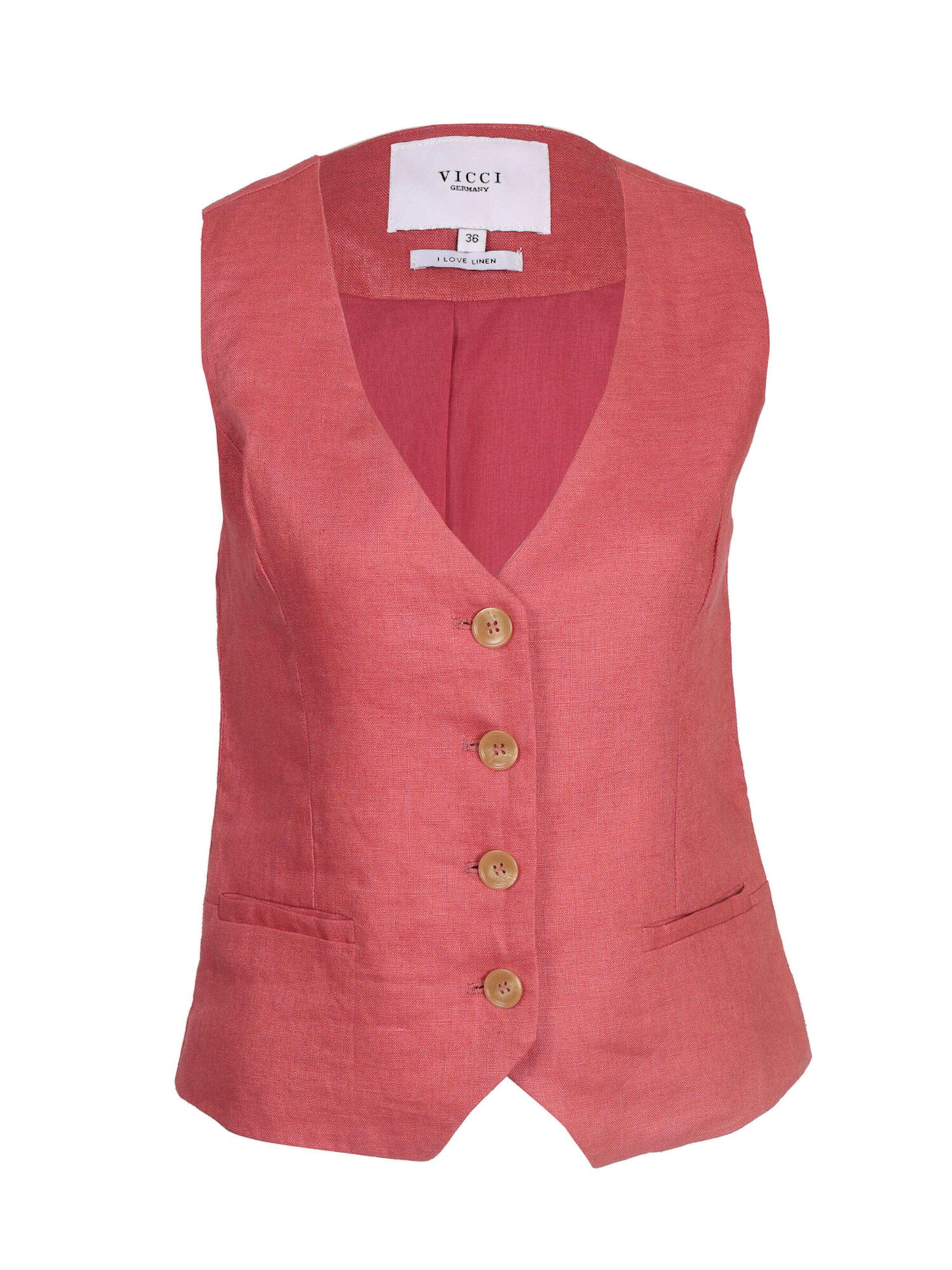 VICCI Germany Suit Vest in Red: front