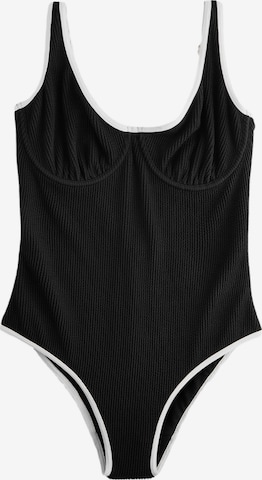 NextT-shirt Jednodijelni kupaći kostim - crna boja: prednji dio