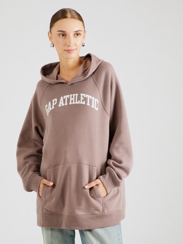 GAP Sweatshirt 'ATHLETIC' in Brown: front