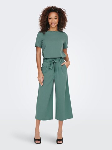 JDY Wide leg Pleat-Front Pants in Green