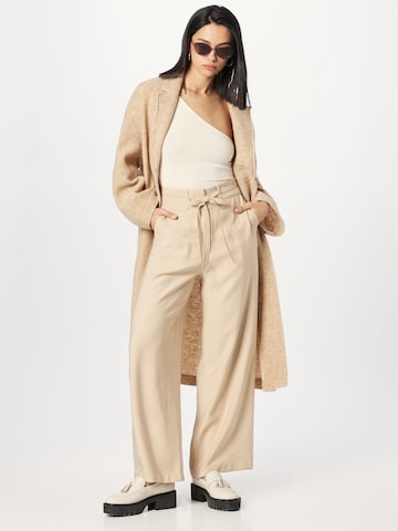 ABOUT YOU Wide leg Pants 'Simone' in Beige