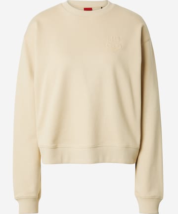 HUGO Red Sweatshirt 'Deroxina' in Beige: predná strana