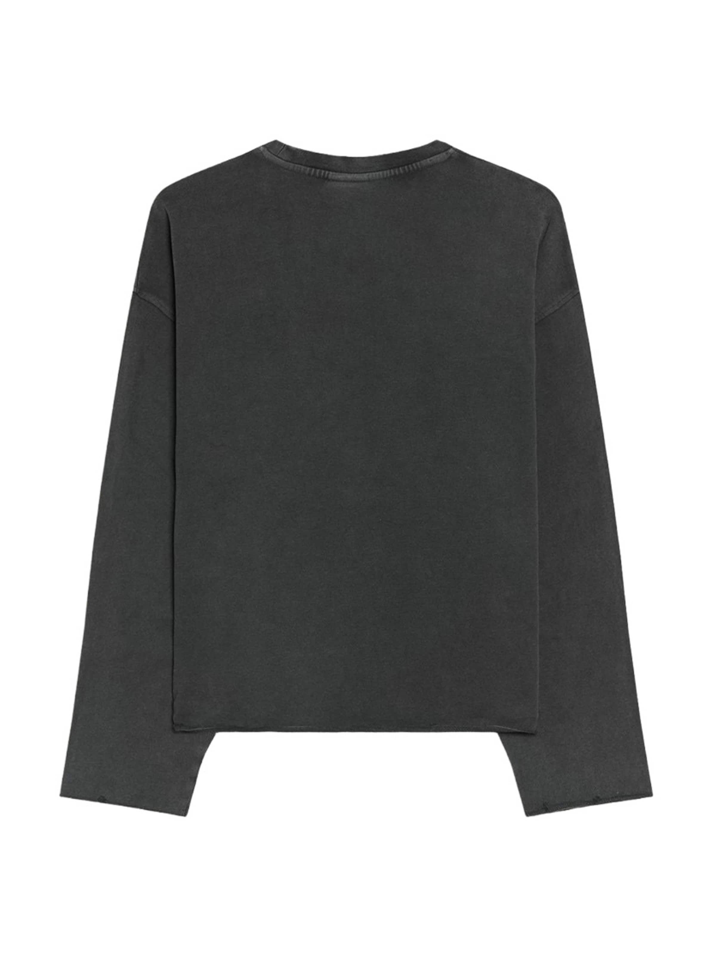 Sweat-shirt Bershka en noir : derrière