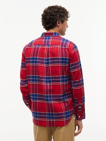 TOMMY HILFIGER Regular fit Button Up Shirt 'Hero' in Red