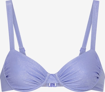 LSCN by LASCANA T-Shirt Bikinitop in Lila: Vorderseite