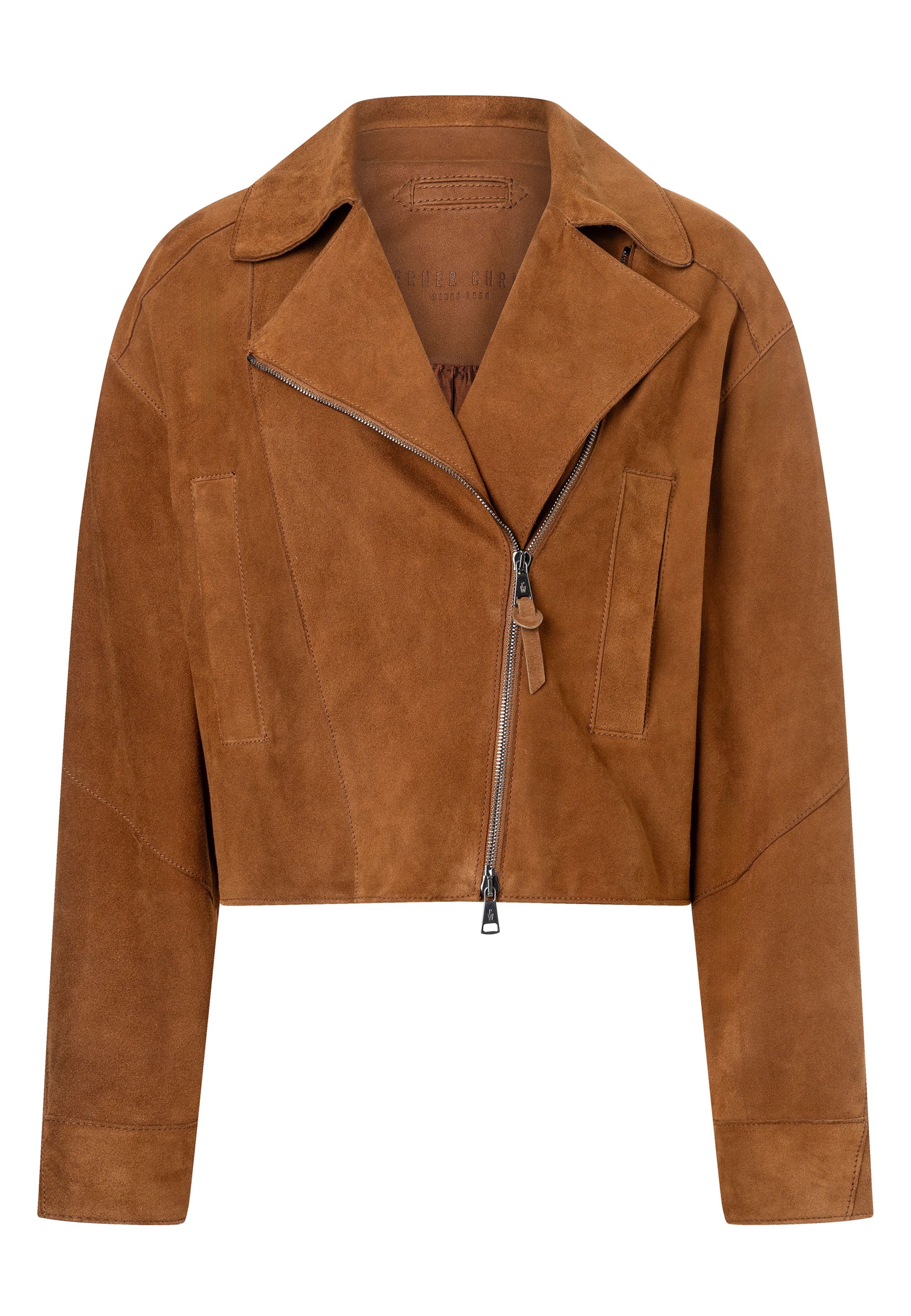 Werner Christ Lederjacke 'Amara' in Braun: Vorderseite