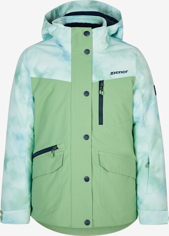 ZIENER Athletic Jacket 'ANOKI' in Green: front