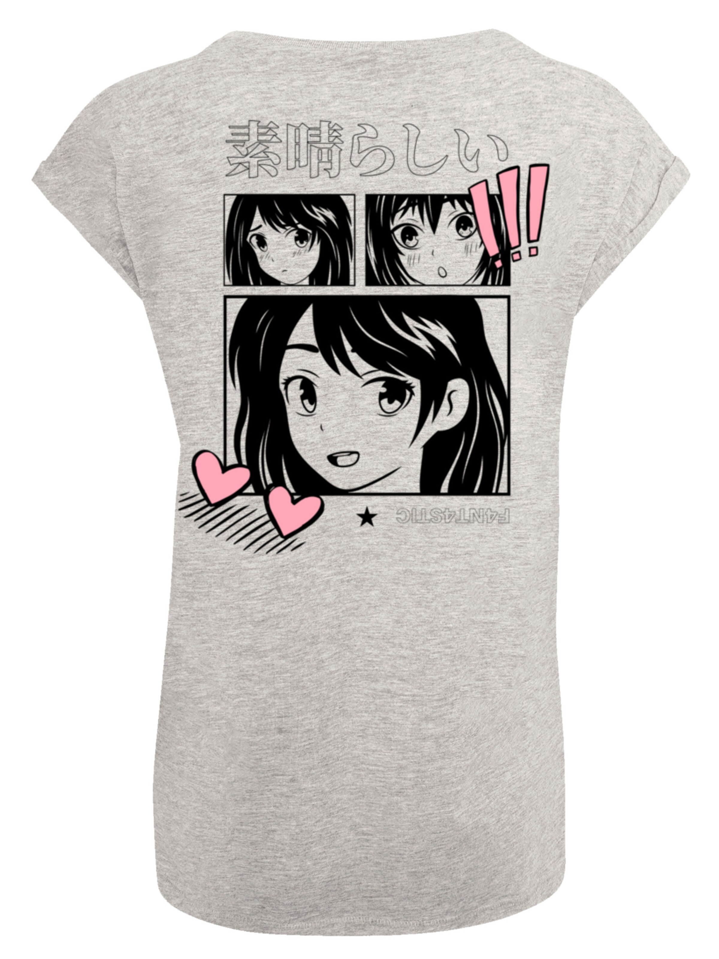 T-shirt 'Manga Anime Japan' F4NT4STIC en gris