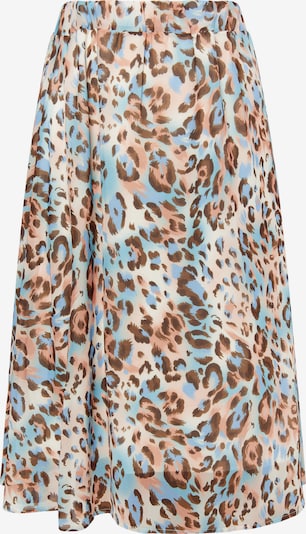 Sijonas iš faina, spalva – dramblio kaulo / dangaus žydra / ruda / persikų spalva, Prekių apžvalga