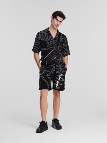 Karl Lagerfeld Comfort fit Button Up Shirt in Black