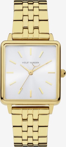 Violet Hamden Analog Watch in Gold: front