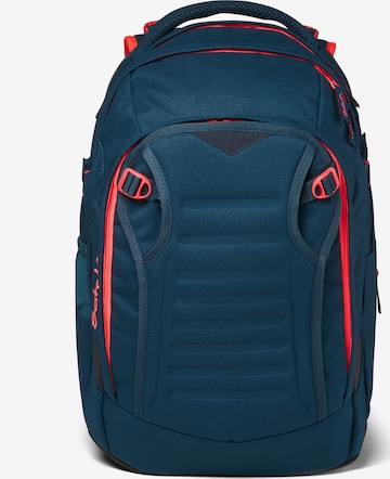 Satch Backpack in Blue: front