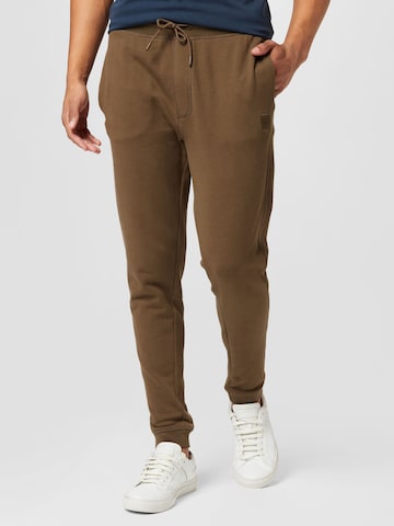 BOSS Tapered Trousers 'Sestart' in Green: front