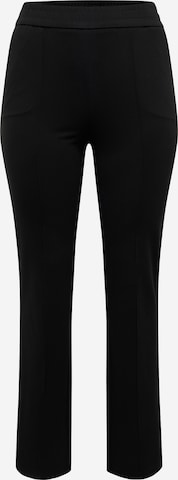 ONLY Carmakoma Regular Pleat-Front Pants in Black: front