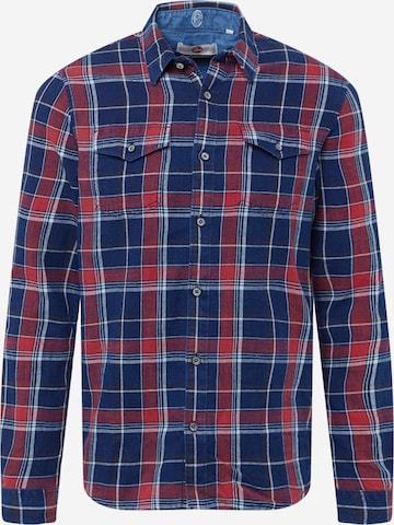 Petrol Industries Button Up Shirt in Blue: front