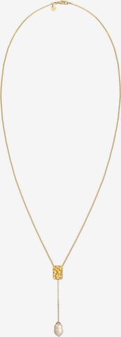 ELLI PREMIUM Halskette Organic, Perle, Y-Kette in Gold