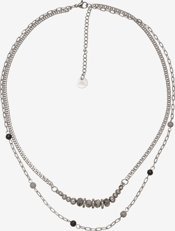 Leslii Necklace 'Layering' in Silver: front