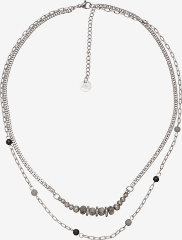 Leslii Necklace 'Layering' in Silver: front