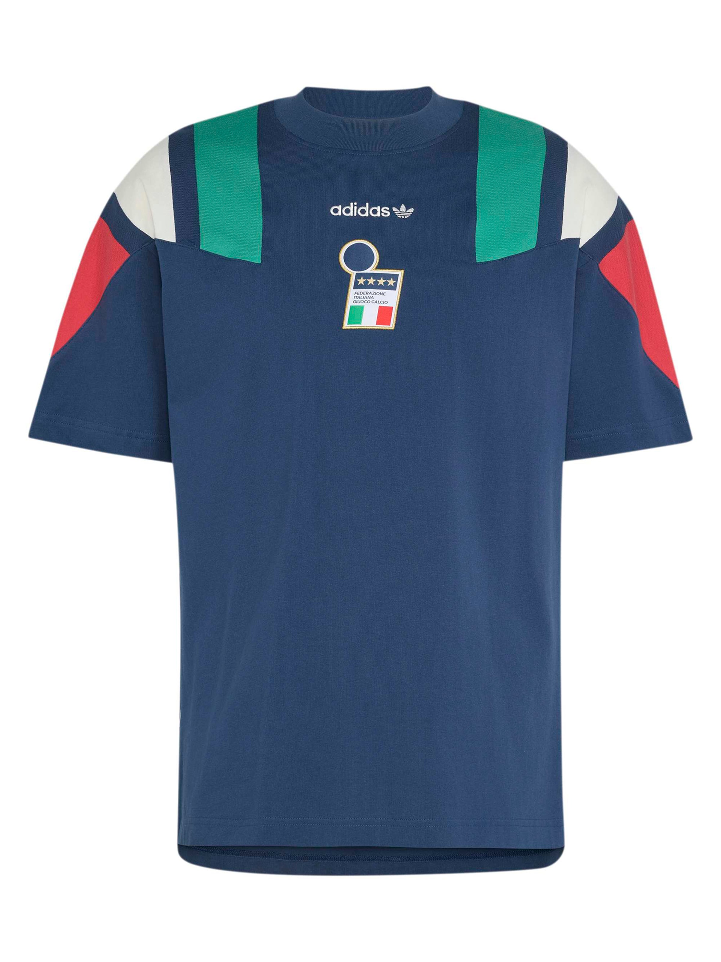 ADIDAS PERFORMANCE Toiminnallinen paita 'FIGC EQT' koossa XS värissä laivastonsininen / vaaleanvihreä / valkoinen, Tuotenäkymä
