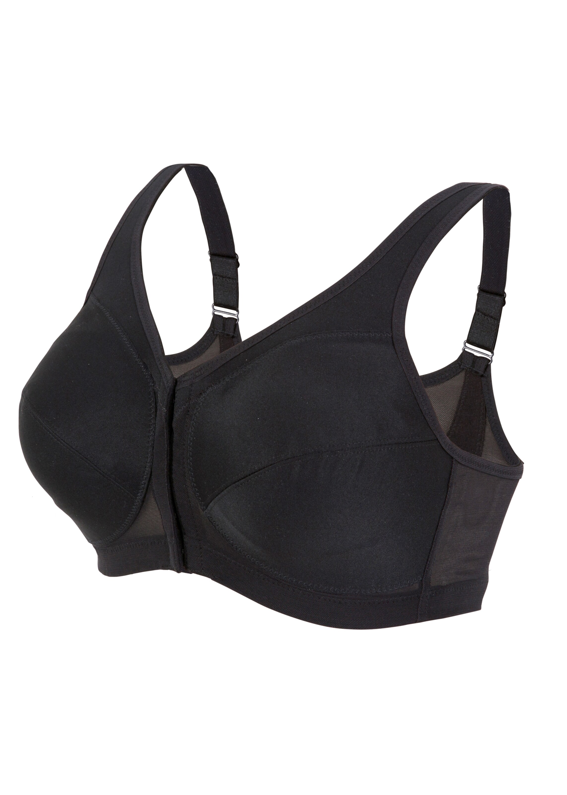 Frauen Große Größen GLAMORISE Rückenstützender MagicLift-BH in Schwarz - CC66735 Frauen Große Größen GLAMORISE Rückenstützender MagicLift-BH in Schwarz - CC66735