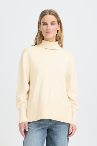 Pull-over Pulz en beige : devant