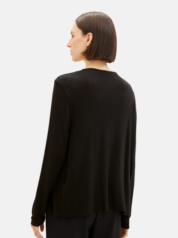 TOM TAILOR Knit Cardigan in Black