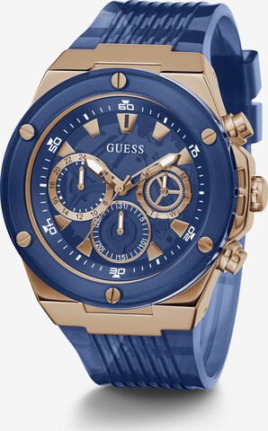 GUESS Analoog horloge 'POSEIDON' in Blauw