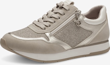 Baskets basses TAMARIS en beige : devant