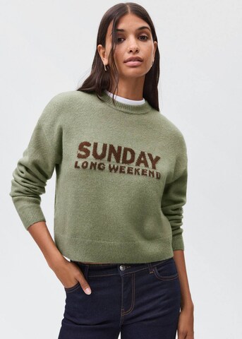MANGO TEEN Pullover 'Sunday' in Grün: Vorderseite