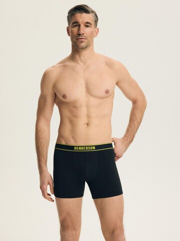 Henderson Boxershorts 'Boxershorts Doppelpack aus Baumwolle Mix Atmungsaktiv bequem Bee' in Schwarz
