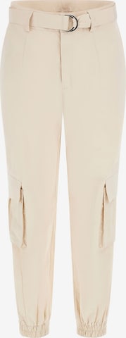 Effilé Pantalon cargo 'Kori' GUESS en beige : devant