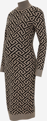 Vero Moda Maternity Knitted dress 'ARIA' in Brown: front