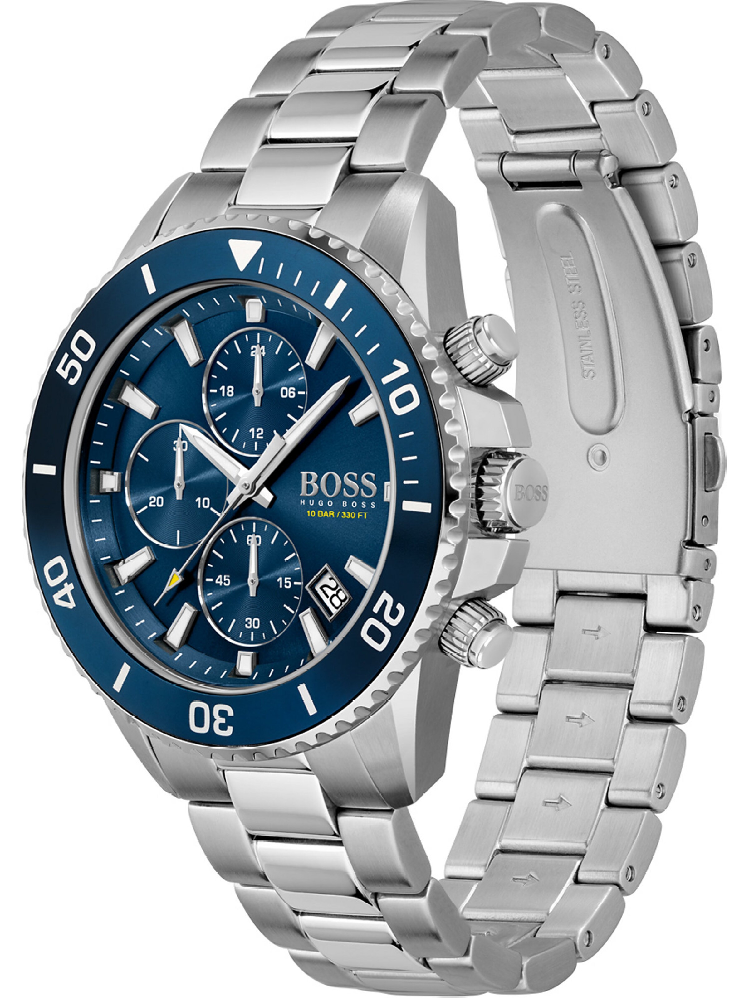 BOSS Casual Uhr in Silber 