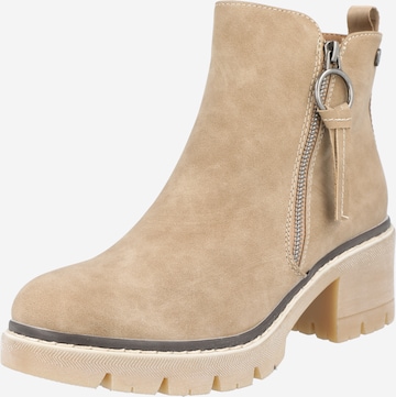 Refresh Ankle Boots in Beige: front