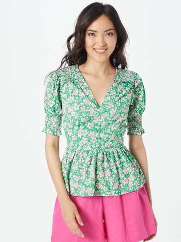 Oasis Blouse in Green: front