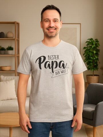 United Labels Shirt 'Bester Papa der Welt - Vatertag'‌‌‌ in Grau