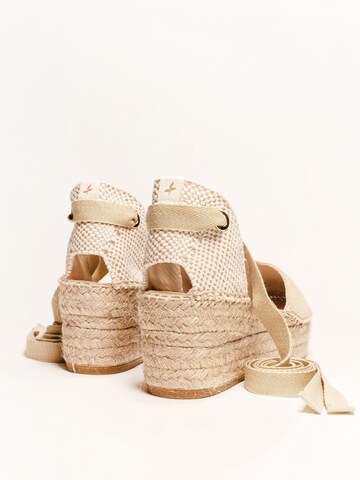 Alhamas - Sandalias 'Alpargata Cuña 6 cm' en beige