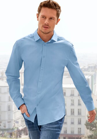Coupe regular Chemise JOHN DEVIN en bleu : devant