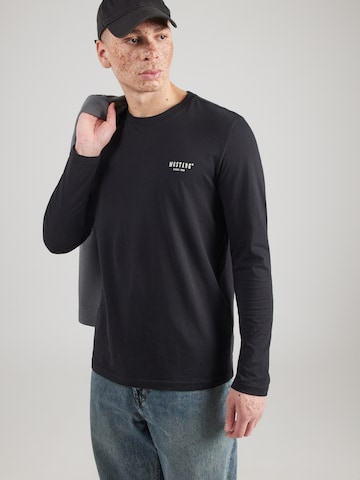 T-Shirt 'ASHEVILLE' MUSTANG en noir : devant