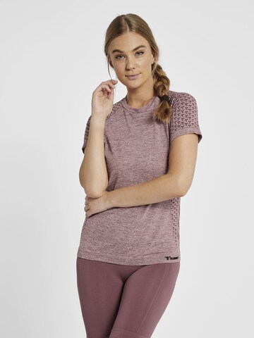 T-shirt fonctionnel Hummel en violet : devant