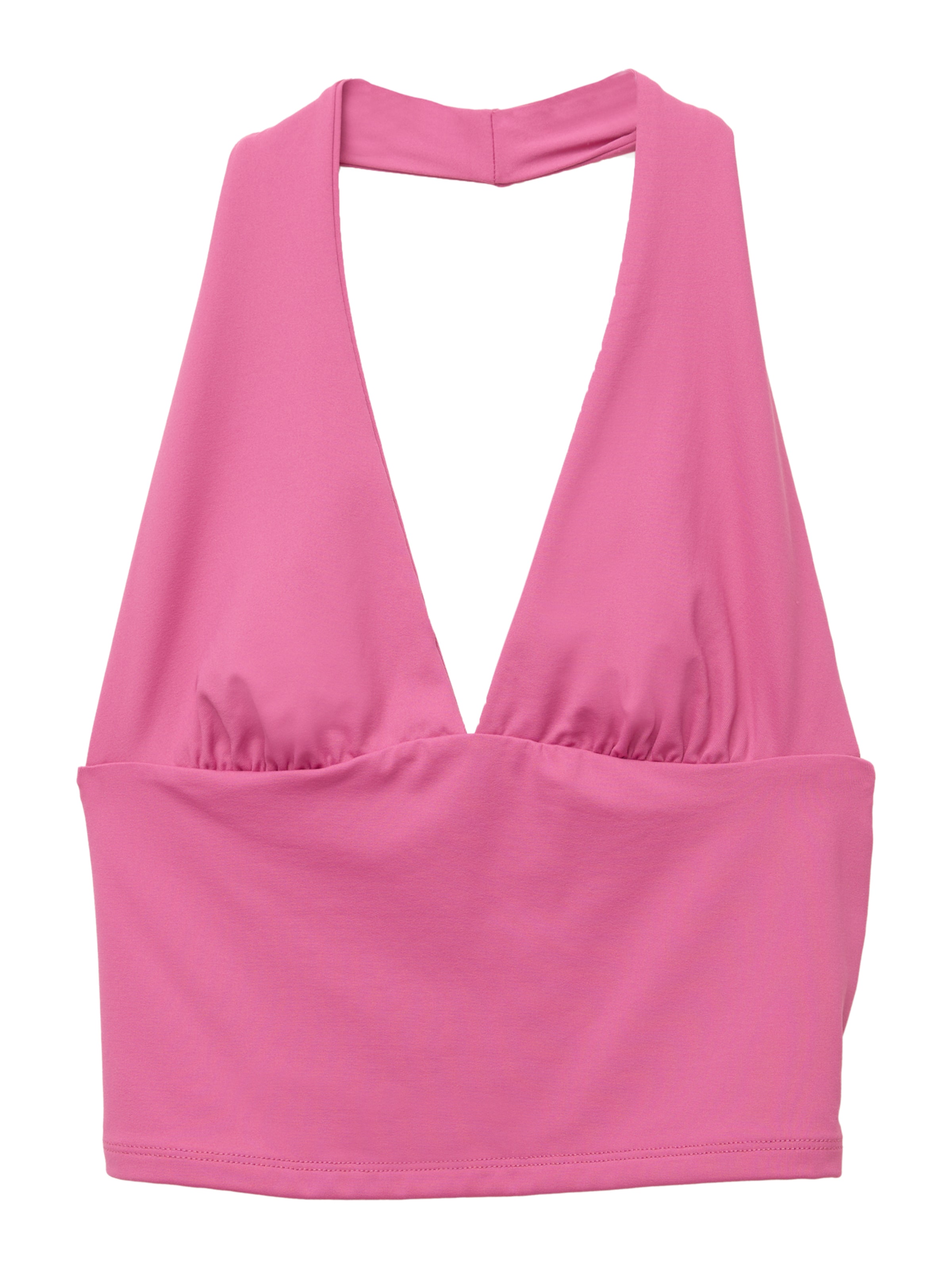 Top de la Pull&Bear pe roz: față